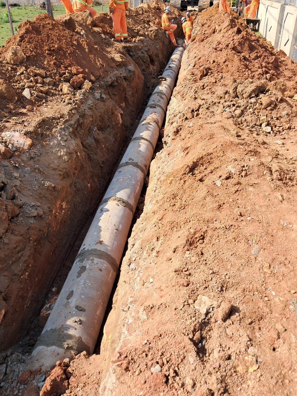 Execução de drenagem pluvial