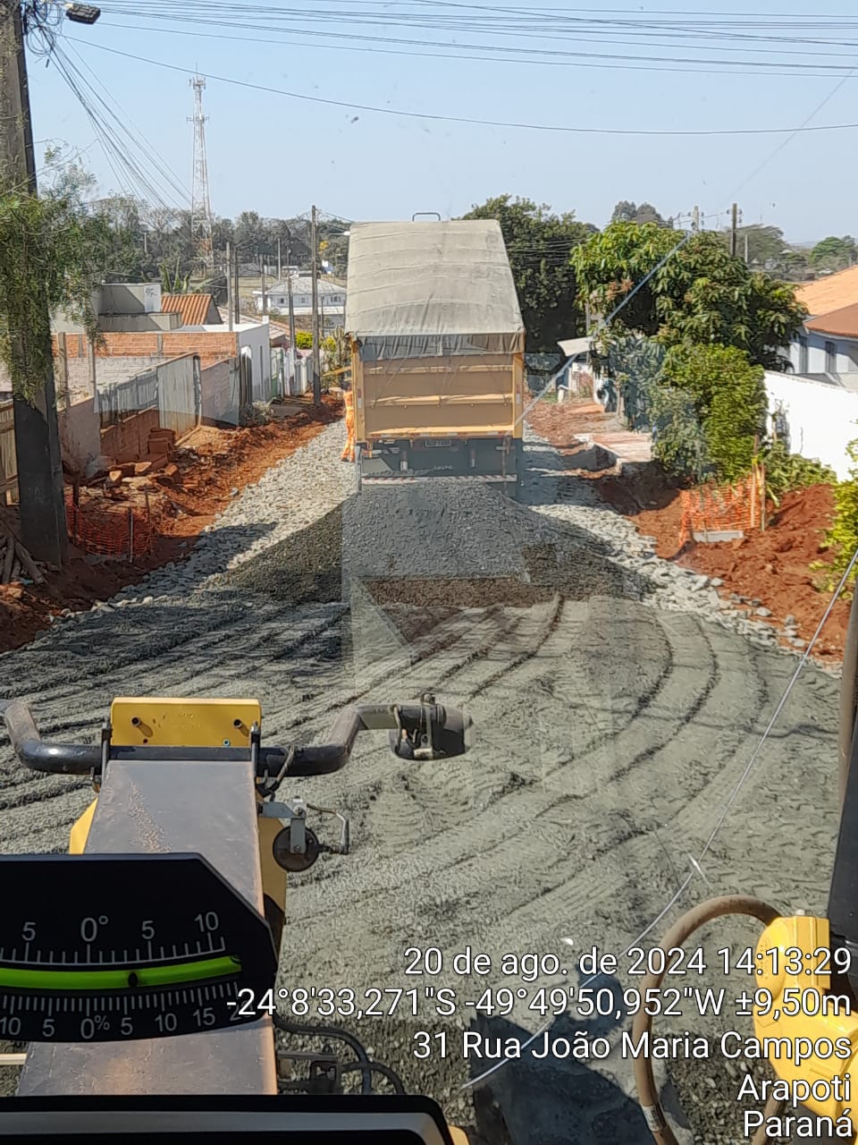 Execução de base em brita graduada